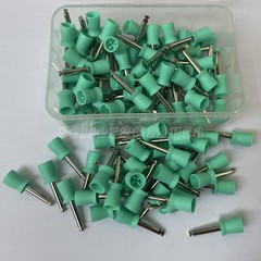 100Pcs Dental dentist Rubber Prophy Tooth Polish Cups Brushes Polishing green us