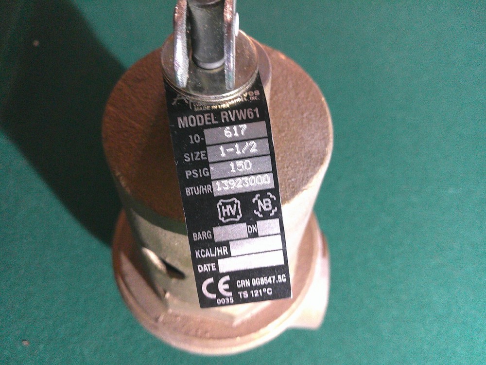 Apollo 1-1/2″ FNPT x 2″ FNPT RVW61 13,923,000 BTU Bronze Hot Water Relief Valve