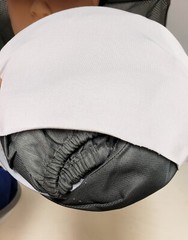 GREY Hard Hat Sun Shade Visor Full Brim Mesh Neck HI VIS REFLECTIVE STRIPE