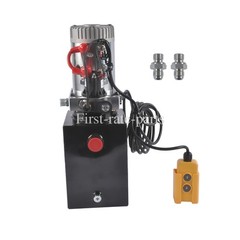 6 Quart Hydraulic Power Unit Dump Trailer Pump SAE # 6 Port 3200 PSI Max 12V DC