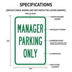No Vehicles Beyond This Point Heavy Gauge Aluminum Parking Sign