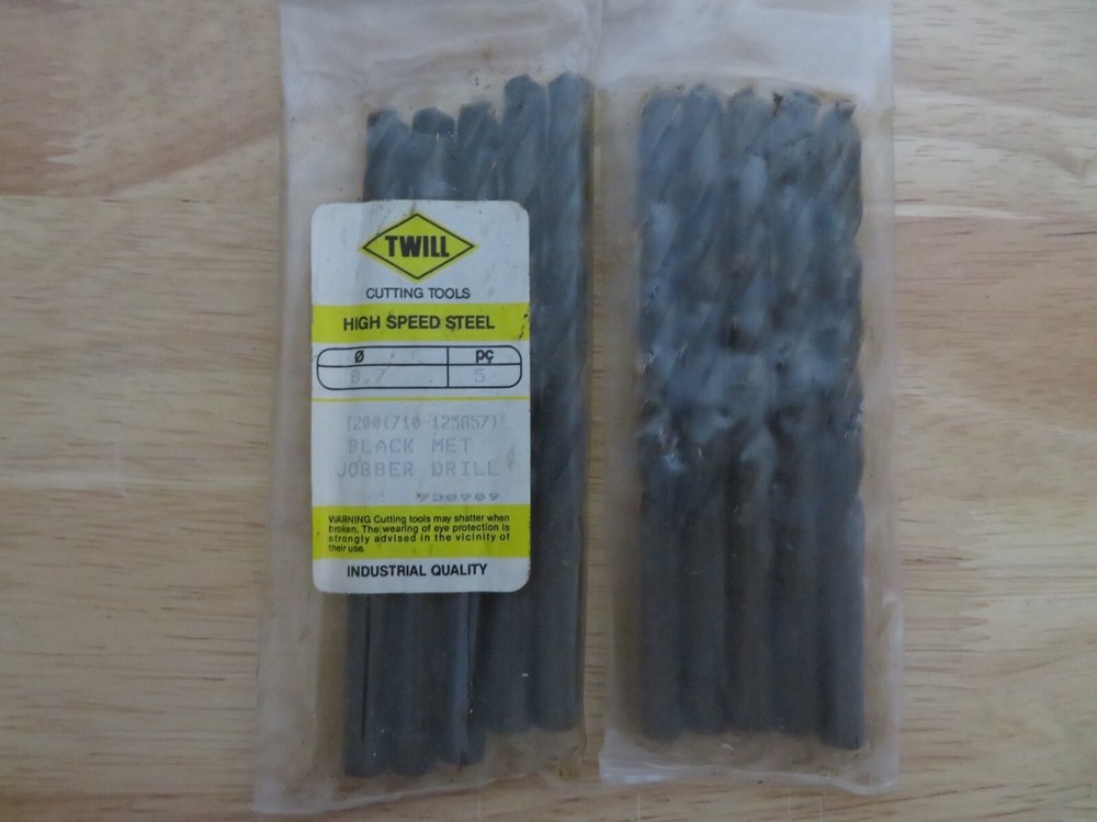 5 pcs TWILL DOALL 8.7mm 8.7 Metric M8.7 Jobber Length HSS Drills BRAZIL
