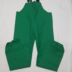 River City Sz M Overalls Protective Wear FLAME RESISTANT Green Rain PVC Tested