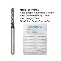 Dental Diamond Burs FG Surgical Long Round Taper High Speed Bur 850 856 Pear 330
