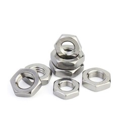 M2M3M4M5M6M8M10M12M14M16M18M20M22M30 HEXAGON THIN HALF LOCK NUTS STAINLESS STEEL