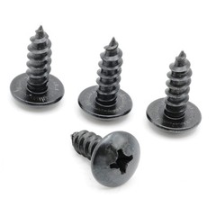 Stainless Screws for Chevrolet Corvette License Plates (Set of 4, Black)