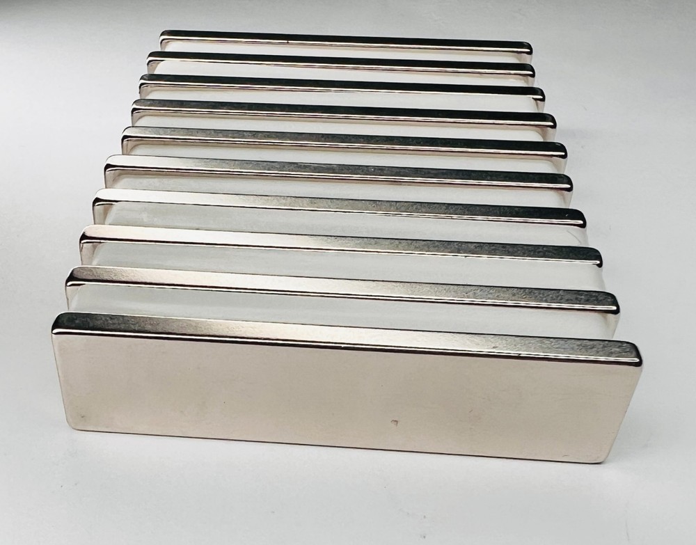 2″ x 1/2″ x 1/8″ Rare Earth Neodymium Bar Block Magnets N42 MGOe Lot of 10 Each