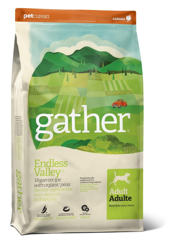 Gather Endless Valley Vegan Dry Dog Food Grains Healthy Plant-Based Kibble Made