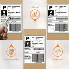 Rongta Fanfold 4×6 Direct Thermal Labels, Perforated Shipping Label Printer P…