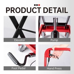 500 lbs Hydraulic Scissor 28-Inch Lift Table Cart for Material Handling