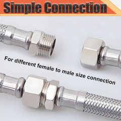 3/8″ NPT Male to 1/4″ NPT Female Reducer Bushing, 304 Stainless Steel Pipe Hex B