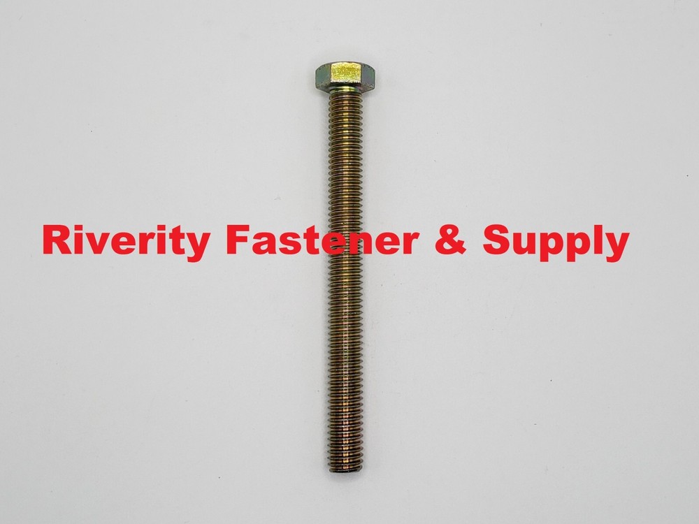 3/8-16 x 4 Tap Bolts Grade 8 Hex Head Screws 3/8x16x4 Full Thread 3/8×16 x 4″