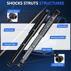 Rear Shocks Struts for Dodge Charger Magnum Challenger Chrysler 300 2005-2021