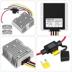 DC 18V-60V to DC 12V 20A 240W Step Down Voltage Regulator Converter with Fuse
