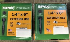 Lot of 2 Boxes SPAX 1/4 x 6″ Hex Black (High Corrosion Resist) Total of 100