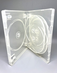 10 PCS TOP QUALITY 27MM MULTI 6 DISC DVD CASE, BOOKLET CLIP, SUPER CLEAR, BQJ6