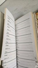 vintage telephone address book, Houshold Planner,, distinctive Sarah Kay artwork