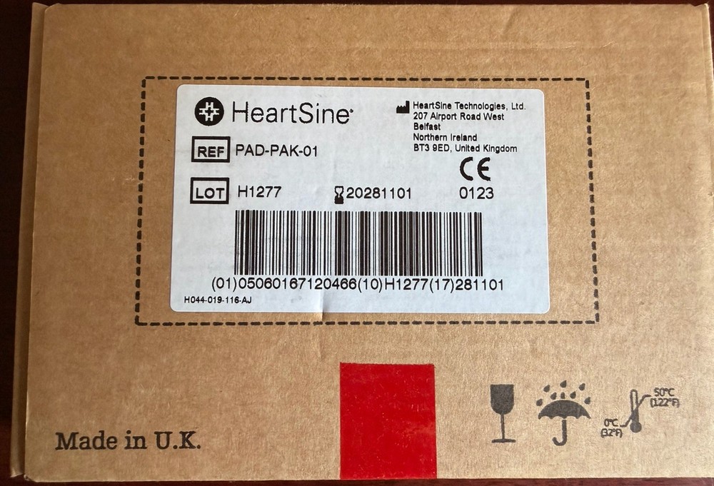 New in Box, HeartSine Samaritan Adult – Pad-Pak-01, Expiration: 11/01/2028