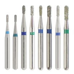 Diamond Dental Burs 856 379 801 FG Round End Taper Football Barrel Pear Flame