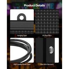 VEVOR 27″x14″ Programmable LED Sign Scrolling Display Board P5 Full Color