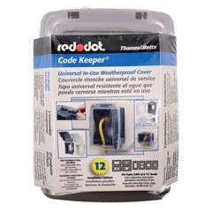 RED DOT CKNMG-NG WHILE-IN-USE WEATHERPROOF RECEPTACLE COVER, 1-GANG, GRAY