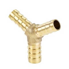 uxcell Reducing Barb Hose Fitting Y Shape Pipe Connector Brass 3/8″ x 1/4″ x
