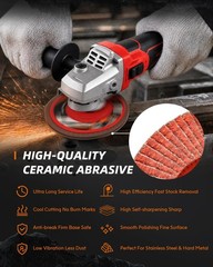 Expert Ceramic Flap Disc 4 1/2 for Angle Grinder, 80 Grit Type 27 Flap Sandin…