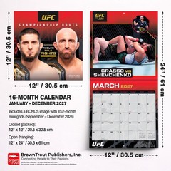 UFC Championship Bouts OFFICIAL | 2027 12×24″ (Hanging) Wall Calendar