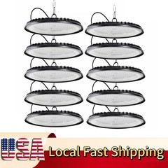 10-Pack 300W UFO LED High Bay Light Shop Industrial Commercial Factory Warehouse
