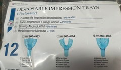 Henry Schein Perforated Dental Impression Trays Medium Upper 12 Pack 900-4565