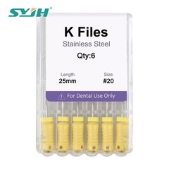 Dental Endo Root Canal File K-files 25mm Stainless Steel #6#8#10#15-40 Hand File