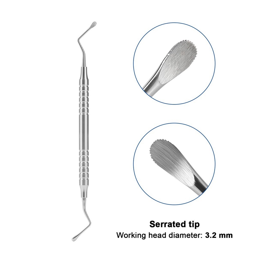 Dental Spoon Excavator Restorative Alveolar Socket Curette Double Ended