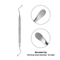 Dental Spoon Excavator Restorative Alveolar Socket Curette Double Ended