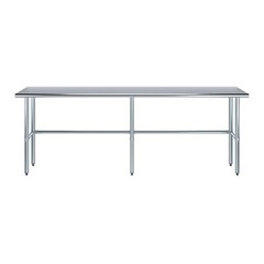 14″ X 96″ Stainless Steel Open Base Table | NSF Prep Metal Work Table
