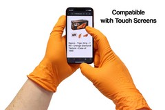 Tiger Grip Nitrile Gloves – 8MIL – Diamond Grip – Hi-VIS Orange – 10 Boxes