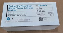 Puritan PurFlock Ultra 6″ Sterile Flock Swabs 80mm Break Box of 50 # 25-3306-U