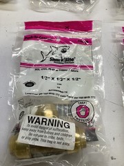 (Lot of 9) SharkBite 1/2″X1/2″X1/2″ Push-To-Connect Tee Fittings RD-O4B