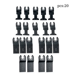 20Pcs Multi-Tool Oscillating Blades 1-3/8″ & 1-3/4″ 4 Types Cutting Blades Kit