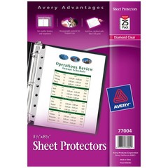 Avery Diamond Clear Heavyweight Sheet Protectors 8.5″ x 5.5″ 25ct
