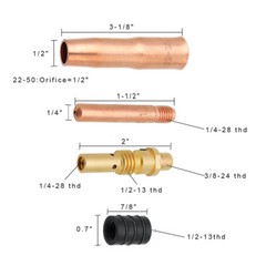 Mig Welder Gun Contact tip .023 0.6mm For SNAP-ON FM140 YA212 YA204 TWECO Style