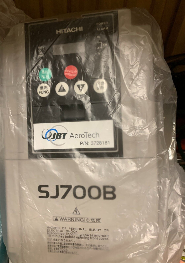 Hitachi SJ700B-055HFU Inverter Drive, 380-480volt, 3phase, 5.5HP 15Amp 400Hz