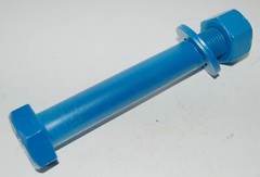 B7 Heavy Hex Bolt 1-1/4 -8 x 9-1/2in Stud Washer & Nut Blue Teflon 1.25″DIA