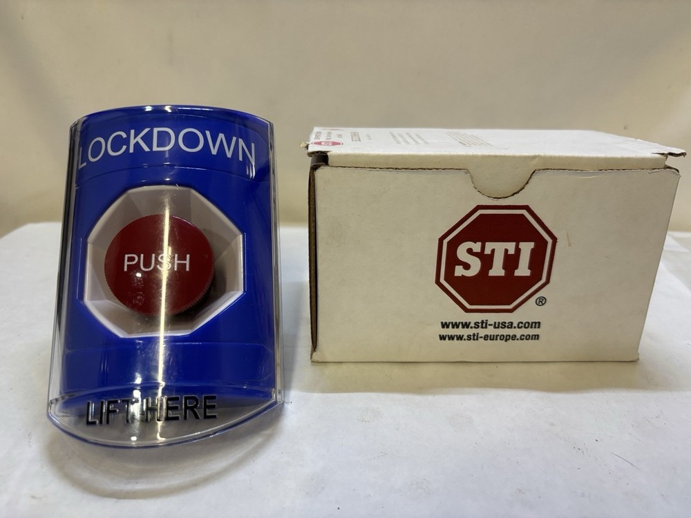 STI Stopper Station Push Turn To Reset Button Emergency SS2421EM-EN BLUE