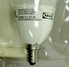 Ikea Sparsam Low Energy Bulb ES0806G7 E12 7W 120mA 290lm 2700K AC 120V 60Hz 0925