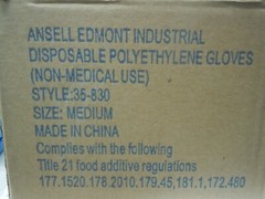 Ansell Poly-d Matte food Disposable polyethylene gloves case of 10pks of 100 MED
