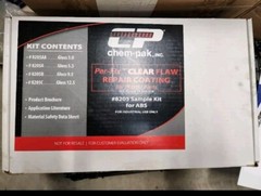 Chem-Pak Per-Fix Clear Flaw Repair Coating” sample kit for plastic parts,…