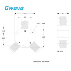 2-Way 2.4mm Power Divider From DC to 50 GHz Rated @ 1 Watts