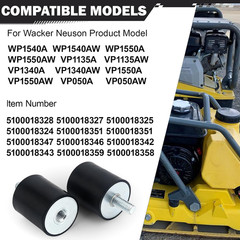 Tamper Rubber Shock Mount for Wacker Neuson Plate Compactor Rammer WP1540 WP1550
