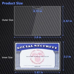 6 Pack Card Protector Social Security, Medicare, Credit & Driver’s License Sl…
