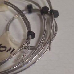 Copper Wire Coils Lot, bright and shiny Assorted Lengths w/ Tags